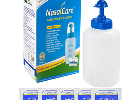 NasalCare 8oz (240 Ml) Irrigator & 30 Ct Kit